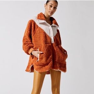 FP Movement Fall To Rise Fleece Quarter Zip in Auburn Sunset Combo, Size S